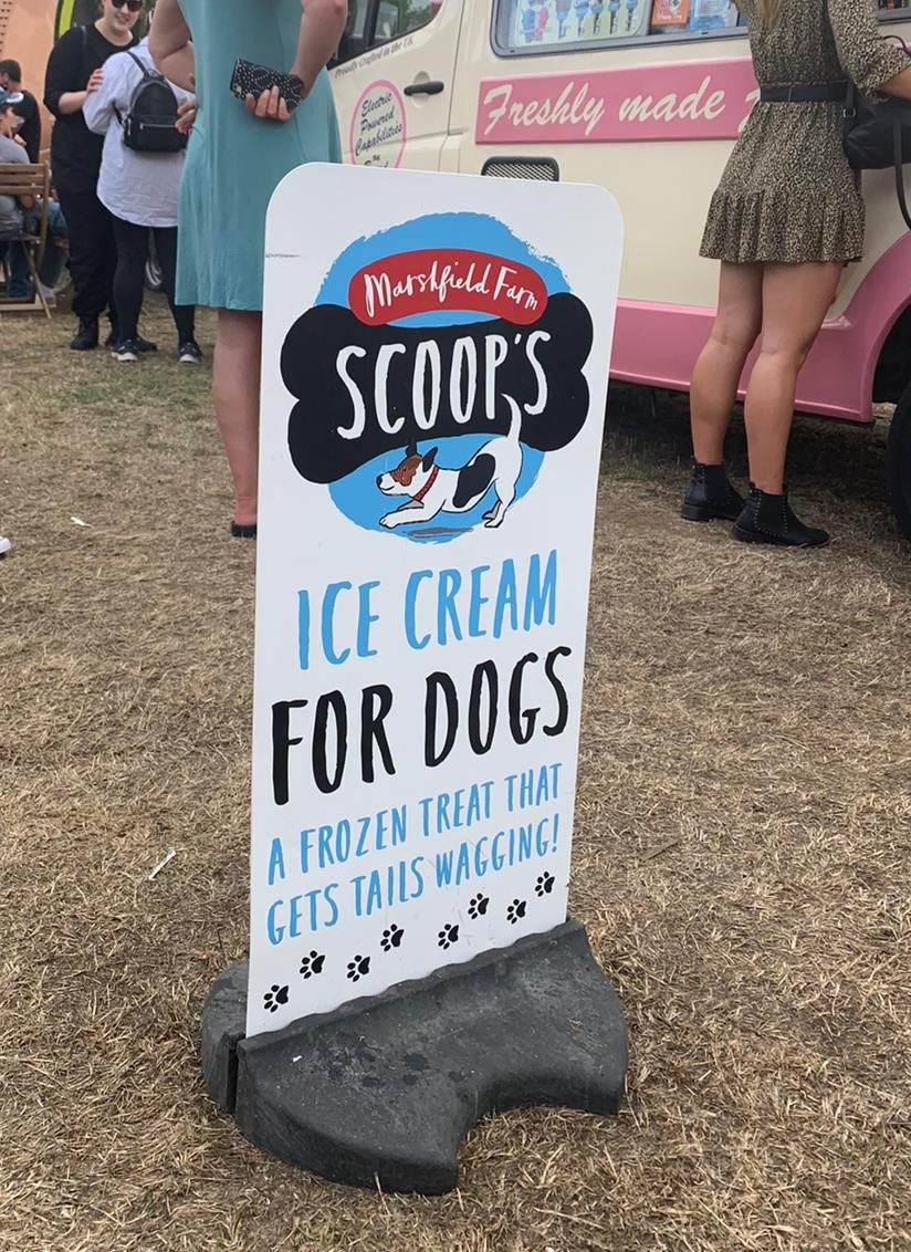 Scoops Pavement Sign